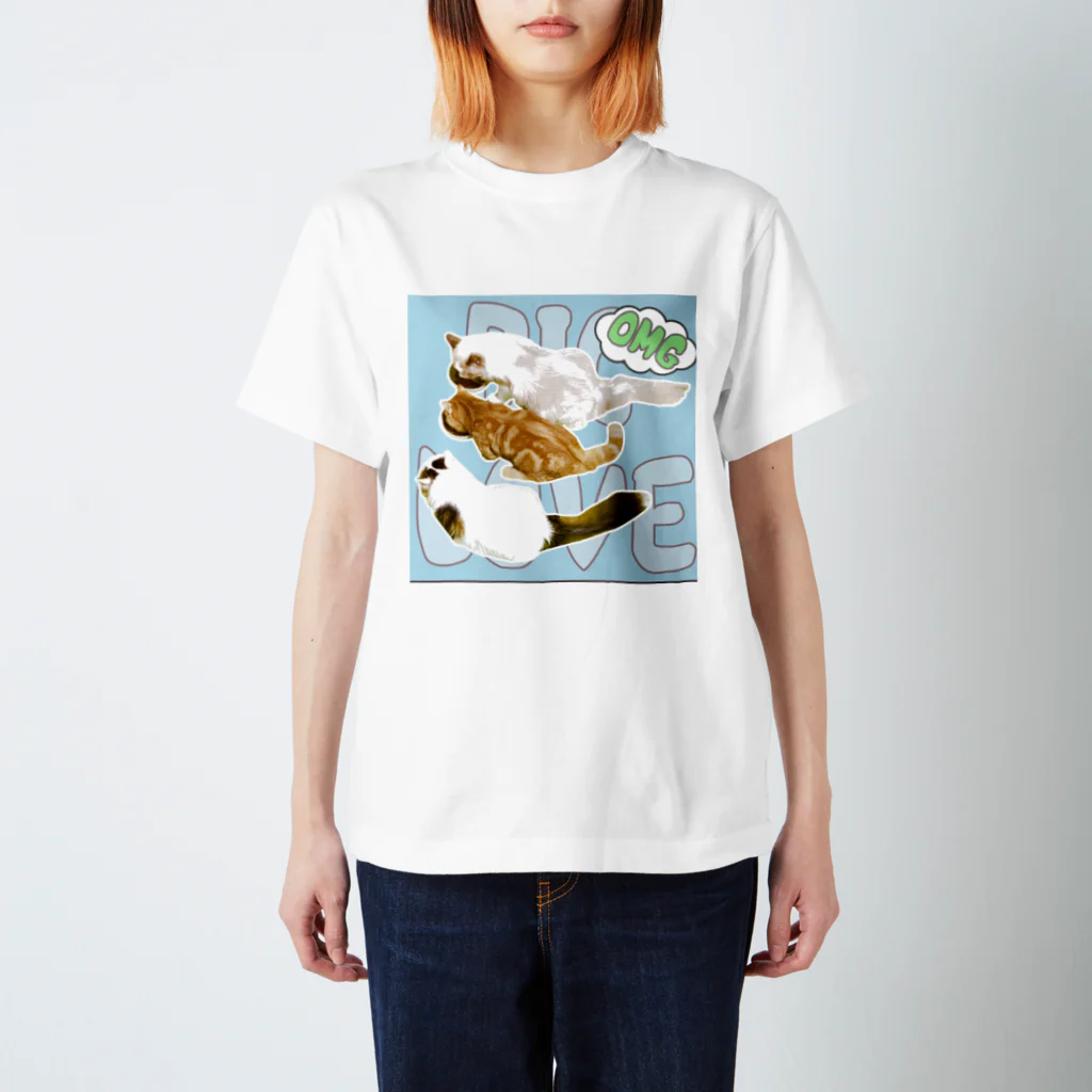 日笠・日高のお日様ぐみ！オフィシャルショップの日笠さん家の猫ちゃんTシャツ スタンダードTシャツ