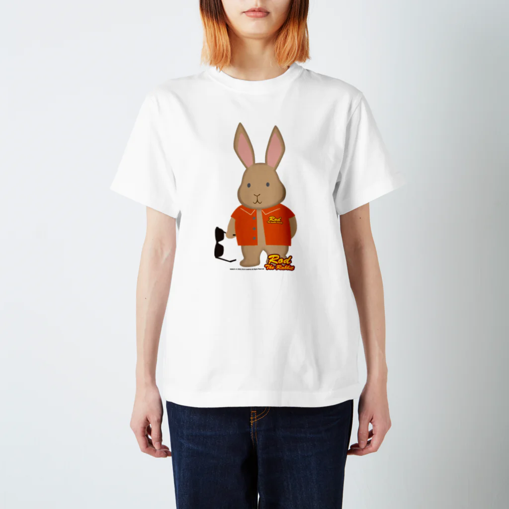 Rod the RabbitのRod the rabbit【直立サングラスなし】 スタンダードTシャツ