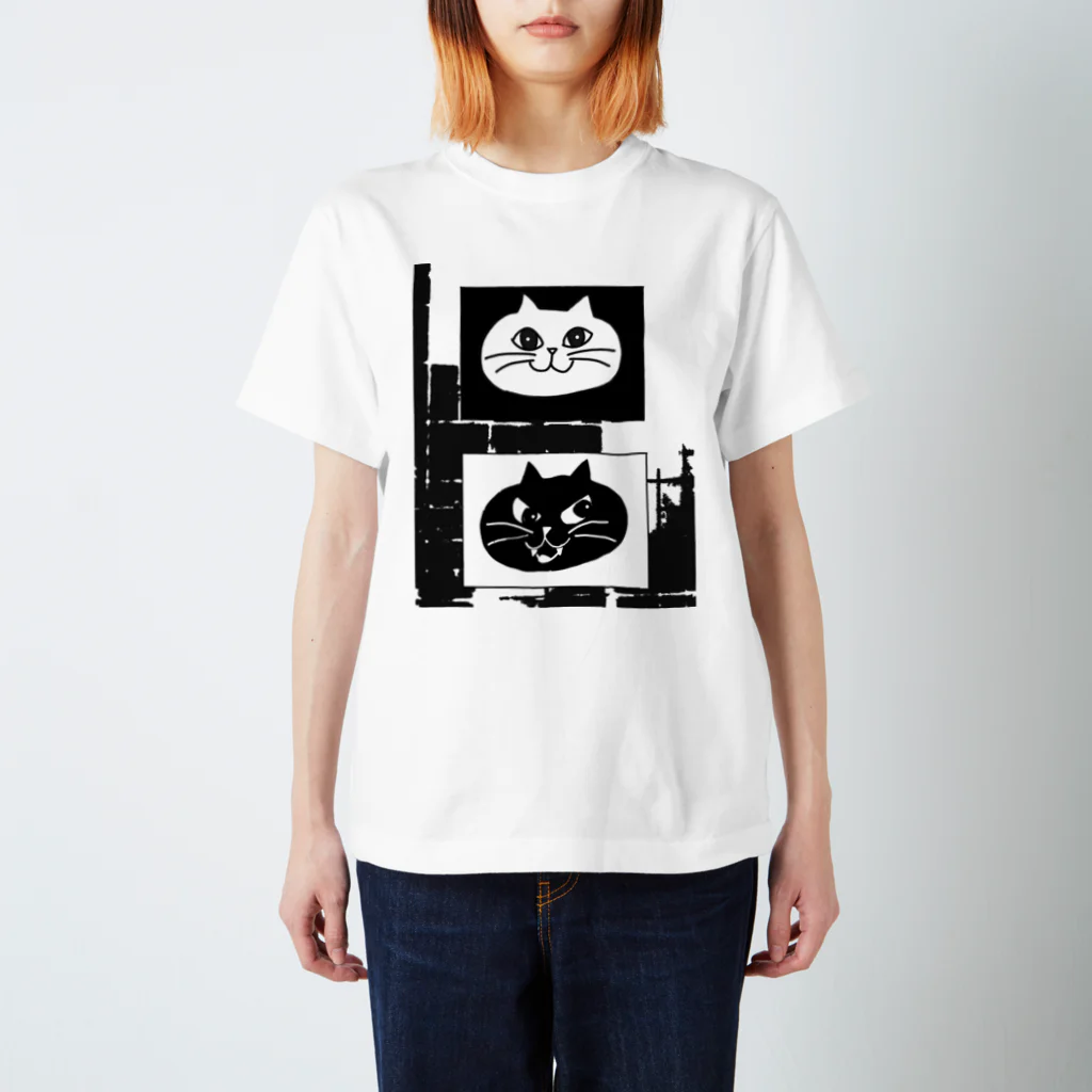 khakie shopの白まる　黒まる スタンダードTシャツ