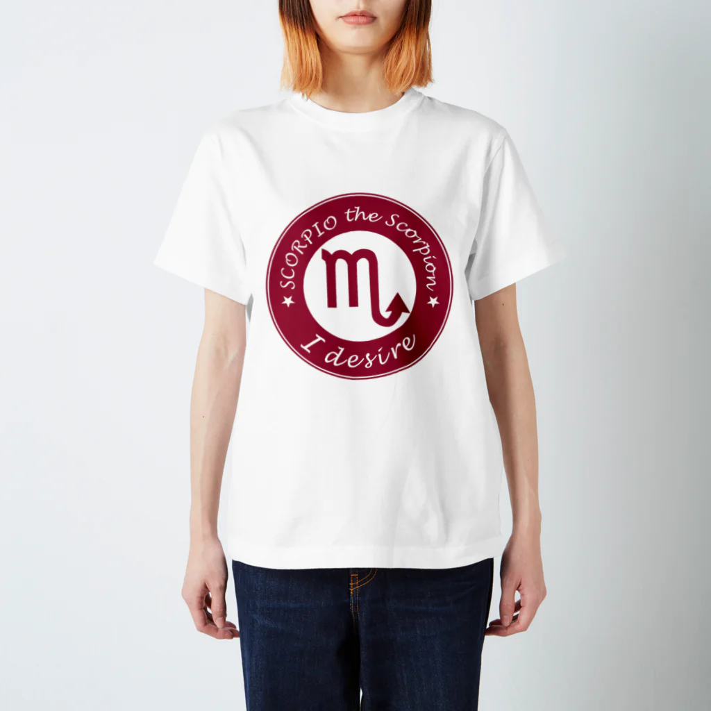 Yuko’ｓ Galleryの12星座キーフレーズ&パワーカラー～さそり座～ / 12 zodiac key phrase & power colour - Scorpio - スタンダードTシャツ