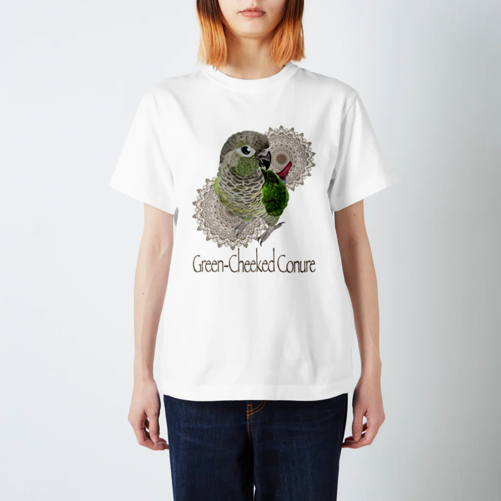 mariechan_koboの045 ウロコインコノーマルとレース BRW スタンダードTシャツ