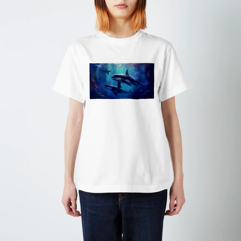 soeluのシャチと深海 Regular Fit T-Shirt