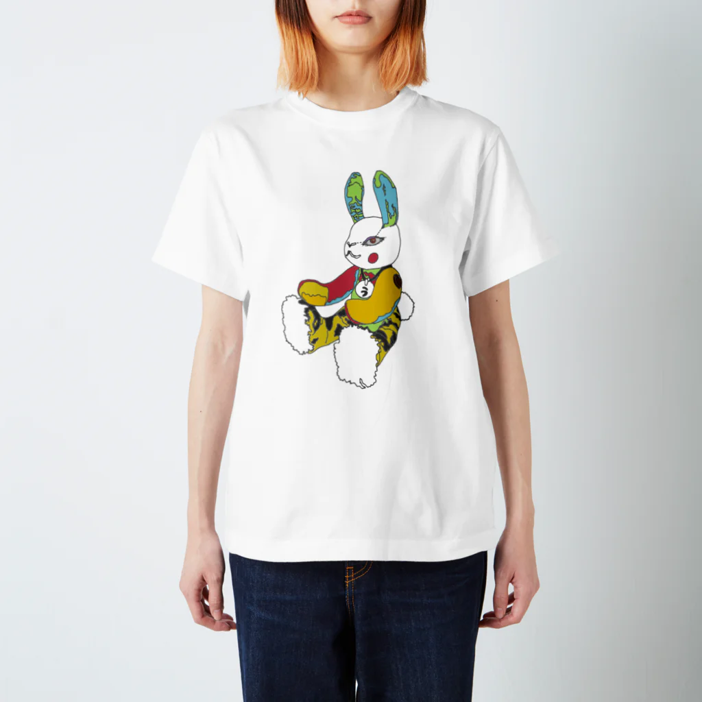 ユウサミイTシャツ店のうさぎ星人  YUNA color   白限定 Regular Fit T-Shirt