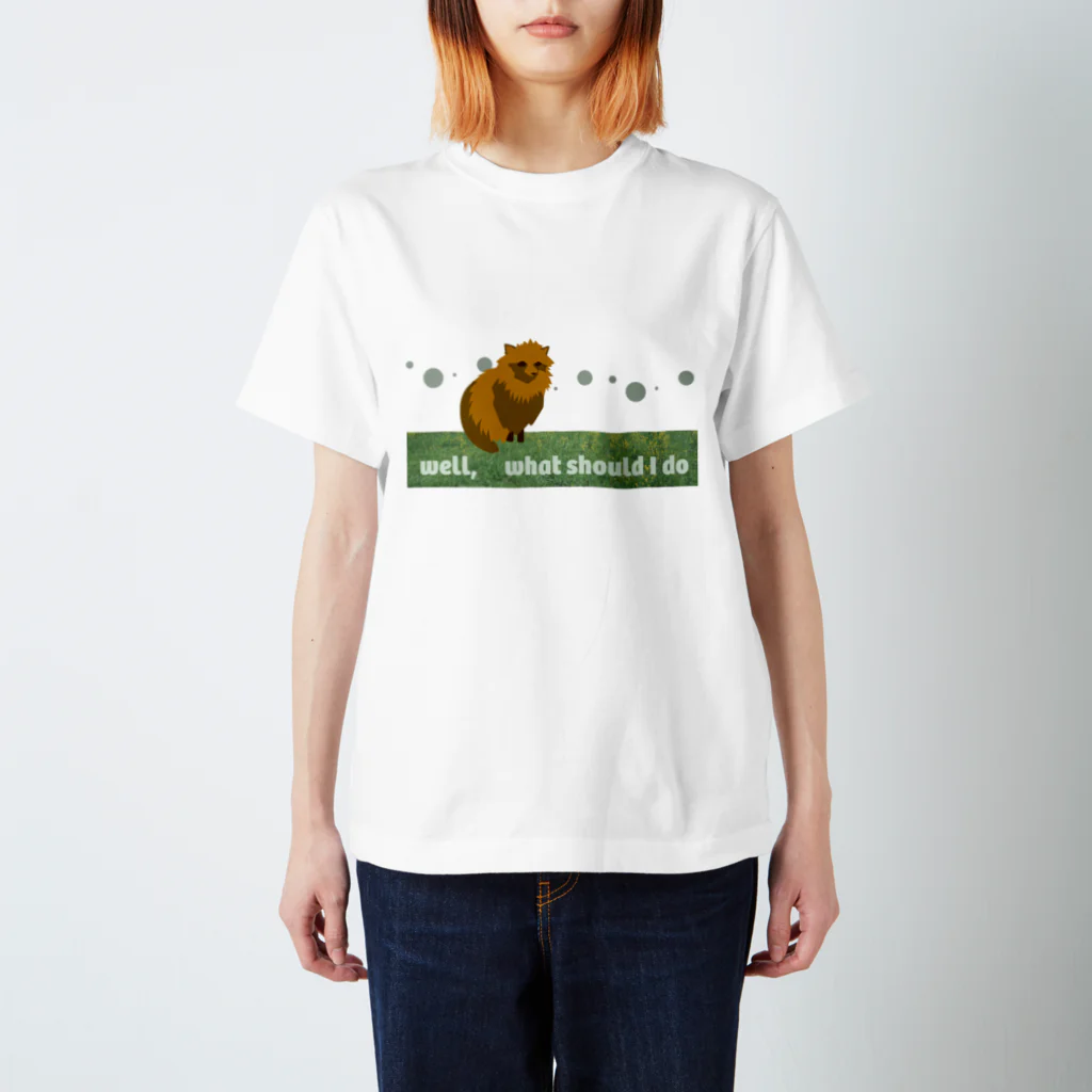 スタジオ靴跡のwell, what should I do スタンダードTシャツ