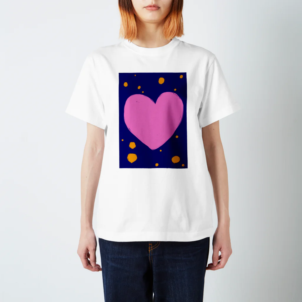 1080shopのハートと夜空 スタンダードTシャツ