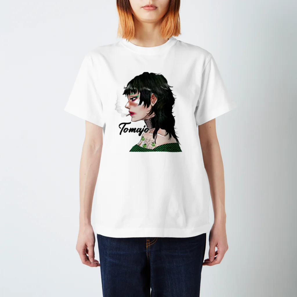 tomajo_NFTのtomajo #025 グリーンゼブラ スタンダードTシャツ