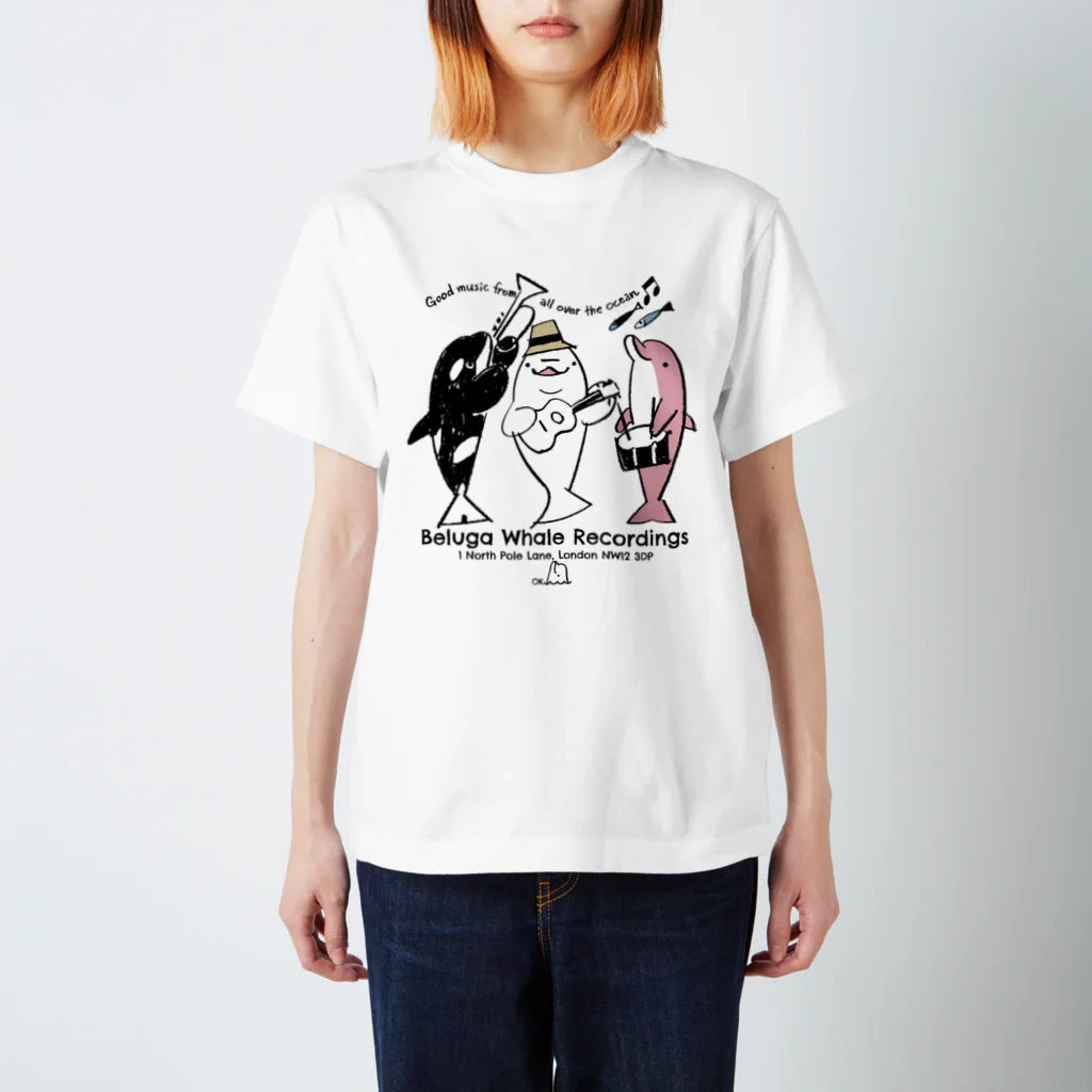 おぐらきょうこのBeluga Whale Recordings Regular Fit T-Shirt