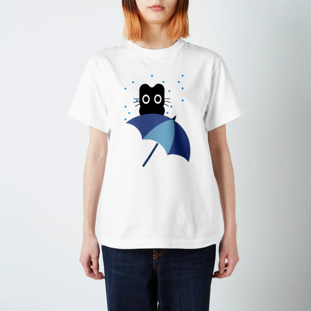 Suzutakaのくろねこクロル（雨に濡れても） スタンダードTシャツ