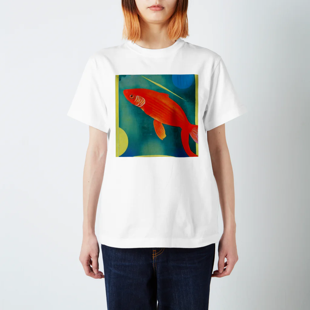 Danke Shoot Coffeeの流星金魚 Regular Fit T-Shirt