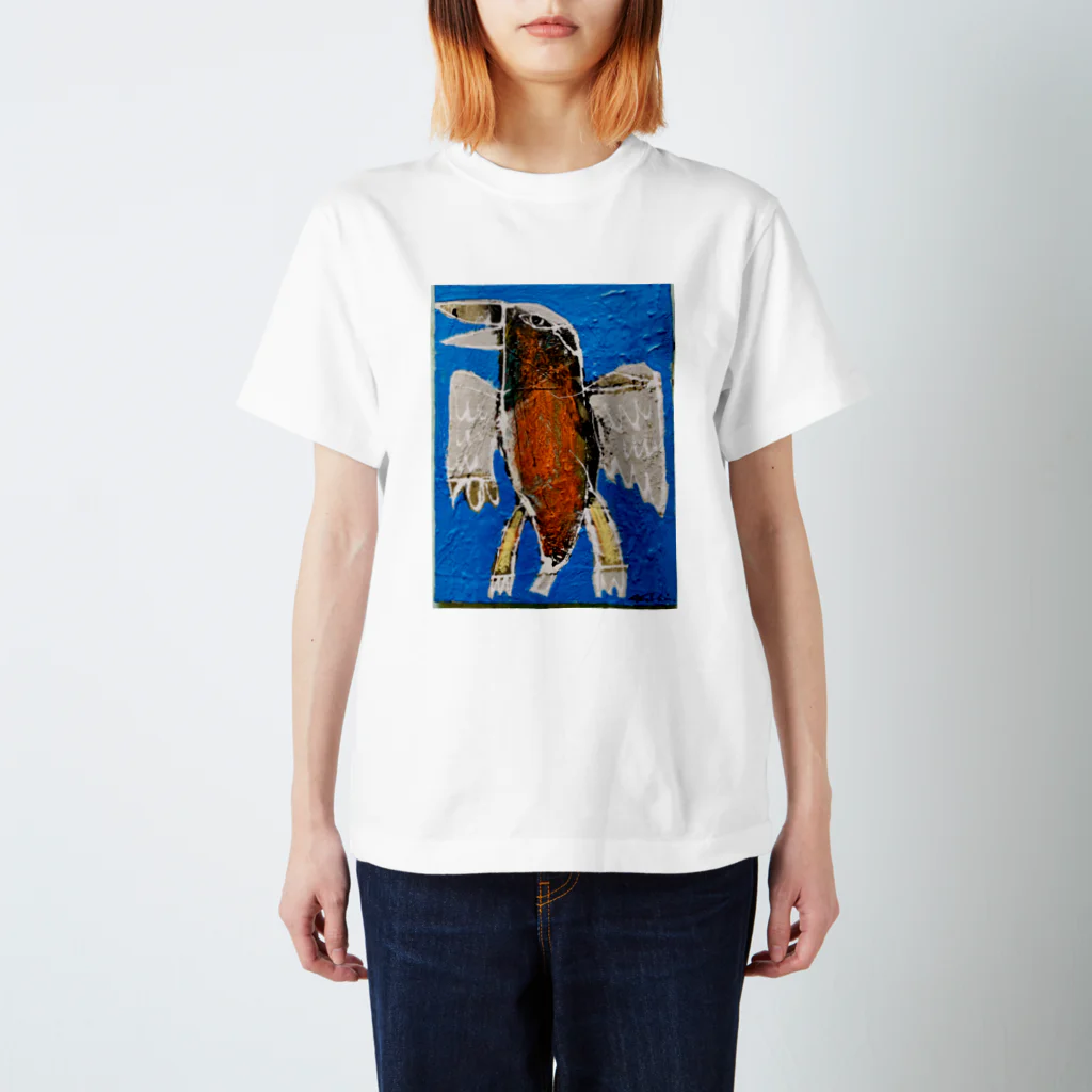 Tominaga Keishiのアニマルシリーズの鳥の人 スタンダードTシャツ