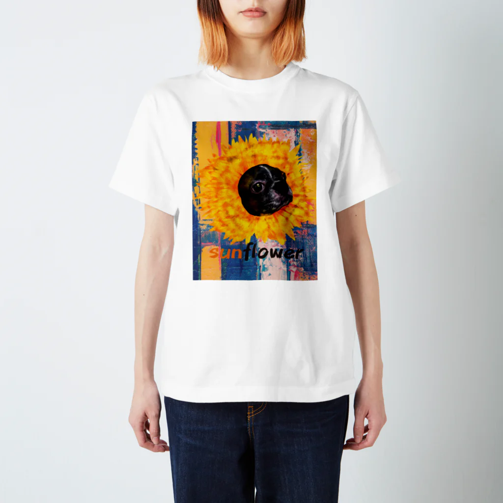 cosajisalut100ponのsanflower スタンダードTシャツ