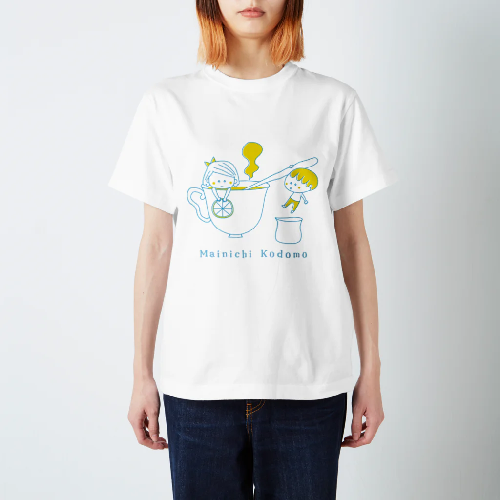 spicemachine-shopのMainichi kodomo lemon tea Regular Fit T-Shirt