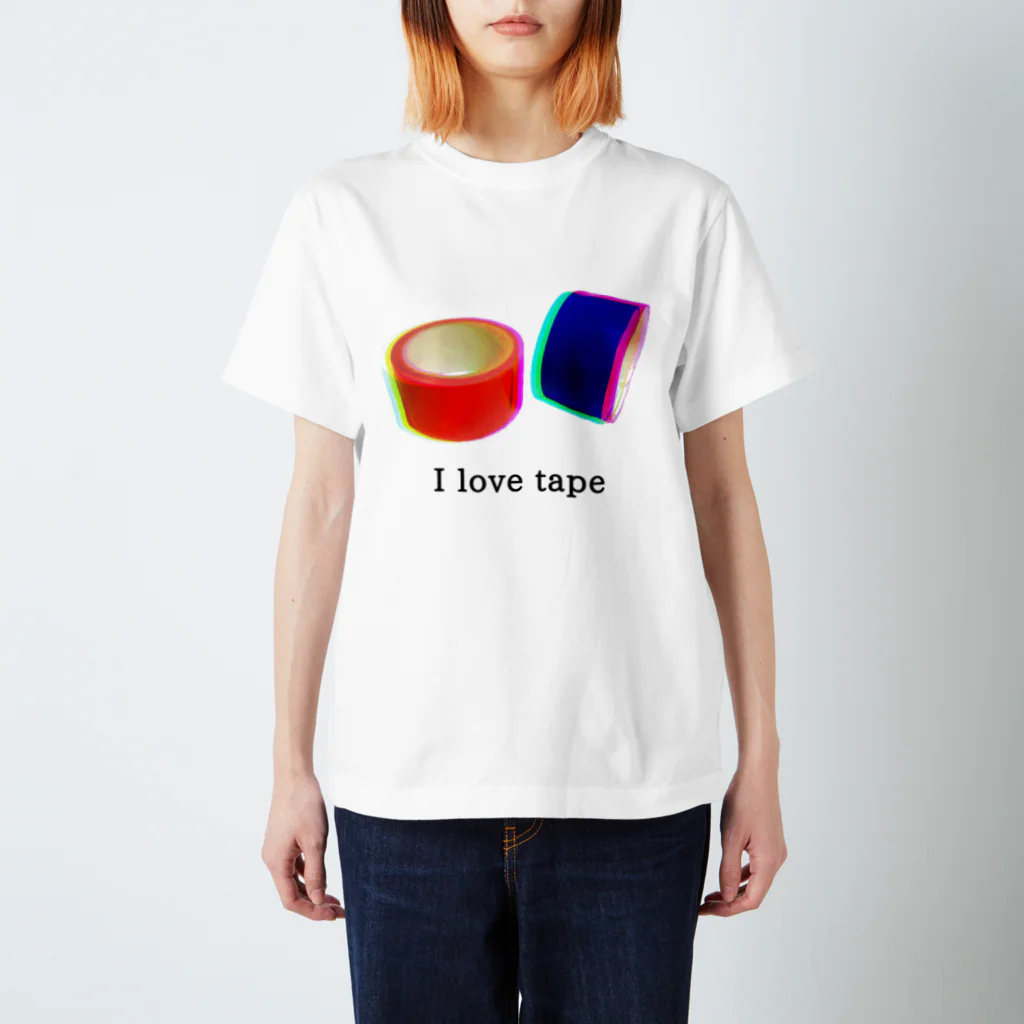 おしりぷりんぷりんのI love tape Regular Fit T-Shirt