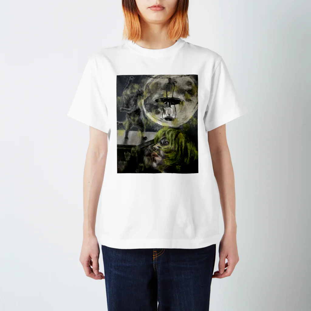 sumishowaの月と猫 Regular Fit T-Shirt