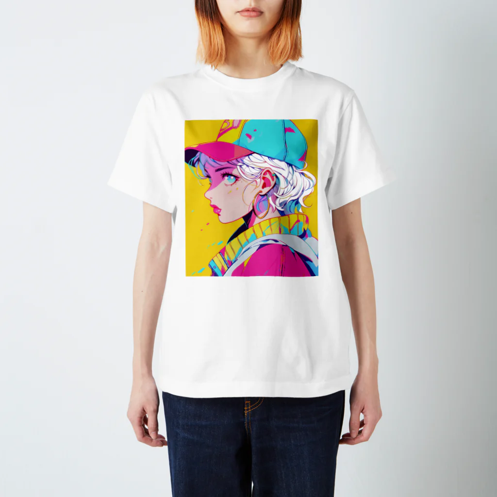 むにヱるのCool Pop AI Girl 01 スタンダードTシャツ