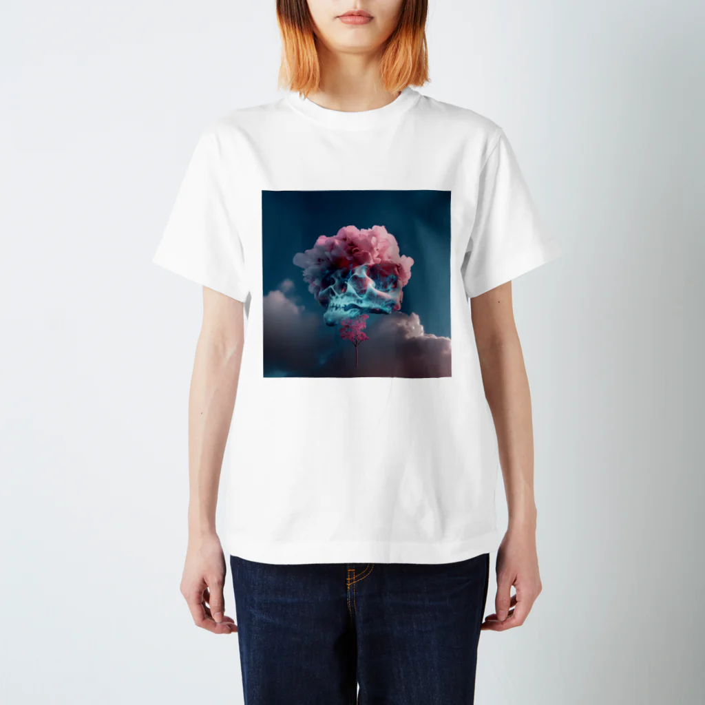 NEON CITYのネオンシティ シリーズ サンカヨウ Skeleton Flower Regular Fit T-Shirt