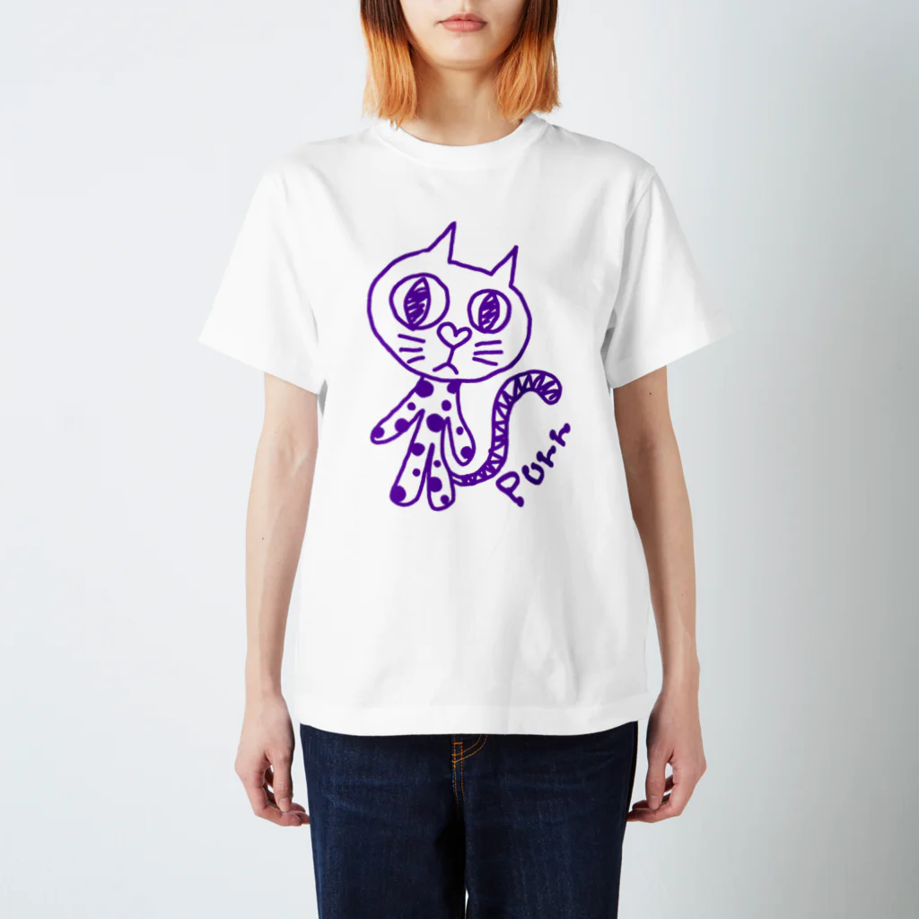 purr-gorogoroのＰｕｒｒ　パープル スタンダードTシャツ