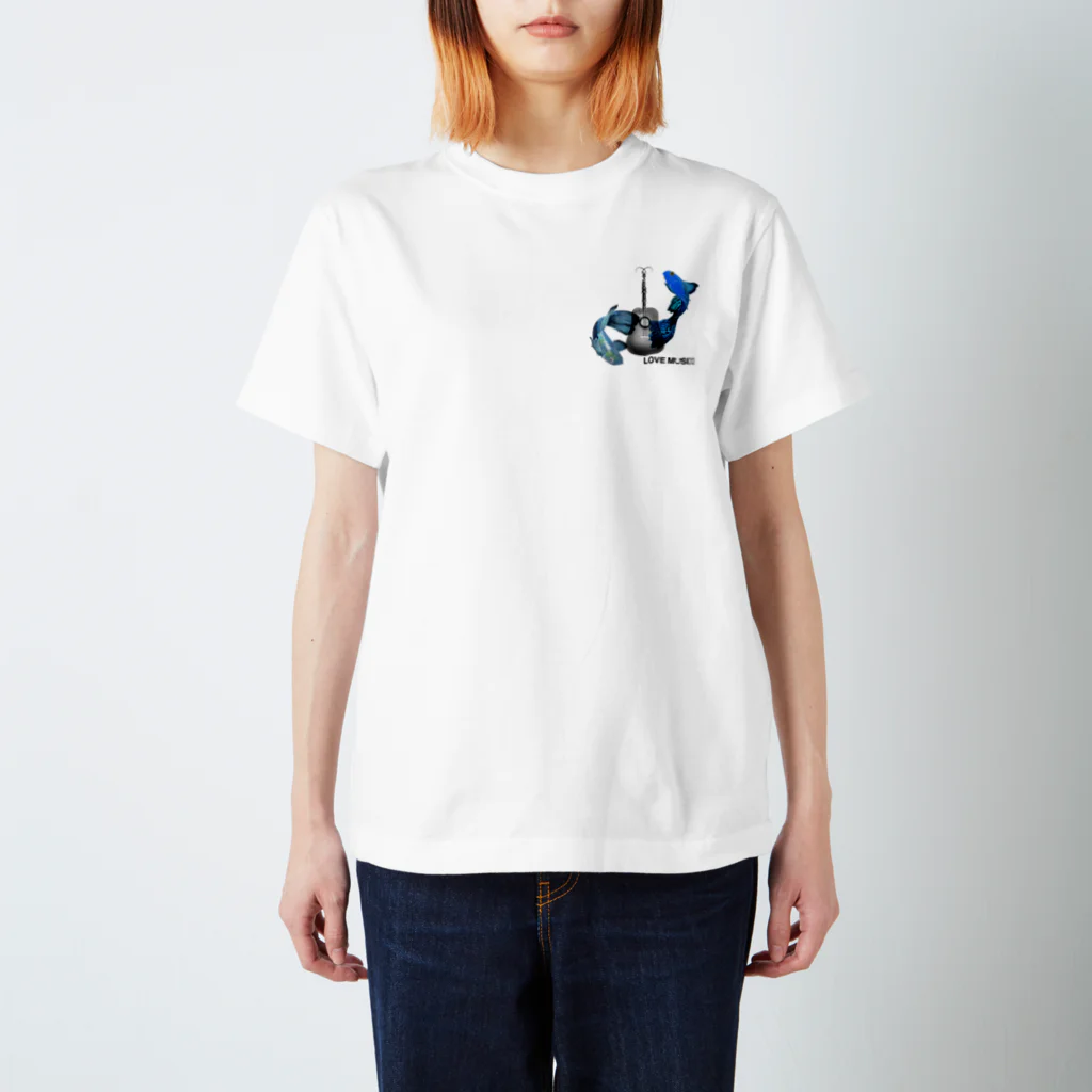 sakana25のさかなうた グッピー  🎸🐟 Regular Fit T-Shirt