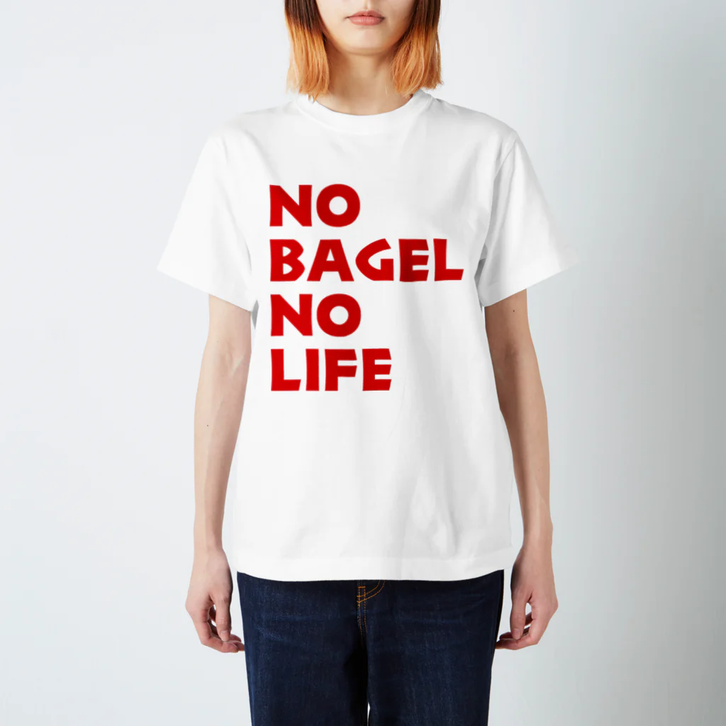 KTRSSKのNO BAGEL NO LIFE赤 スタンダードTシャツ