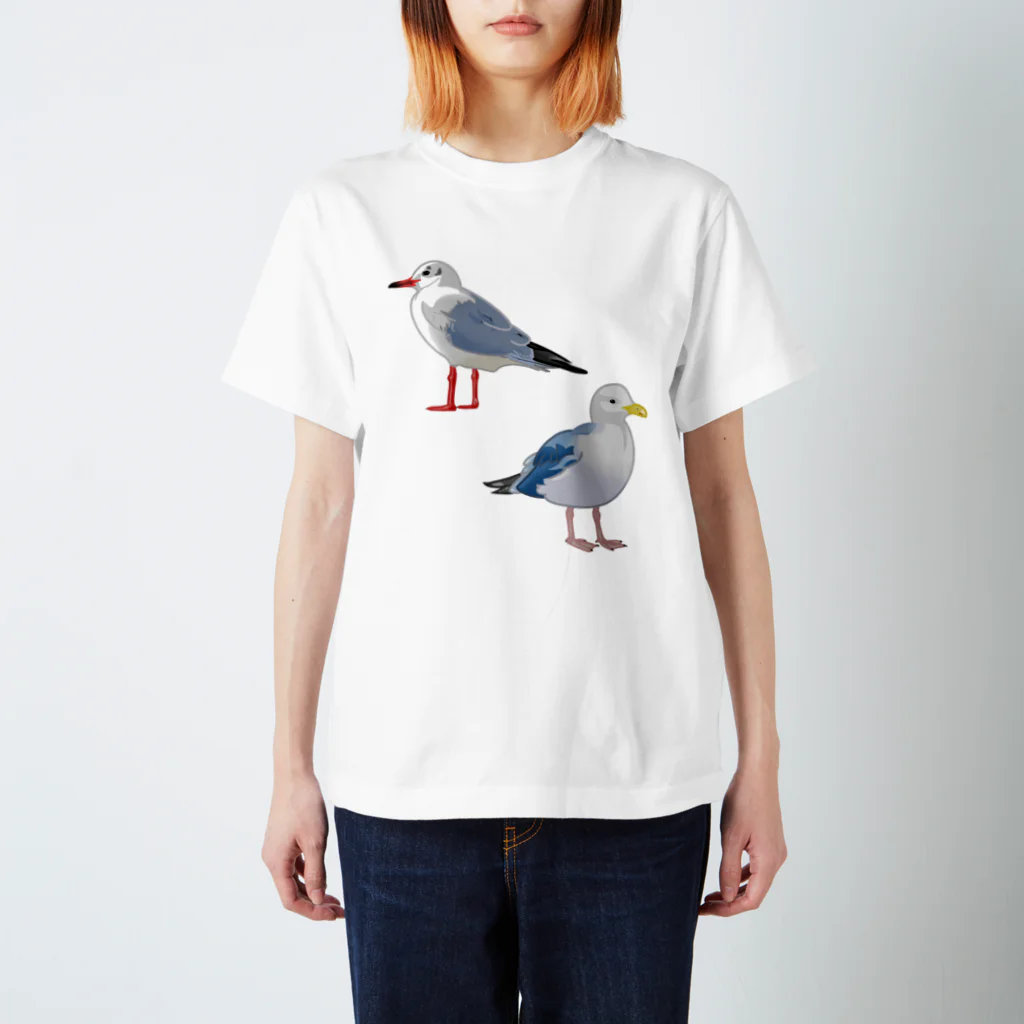 やちよ｜リアル鳥イラストのカモメじゃないよ スタンダードTシャツ