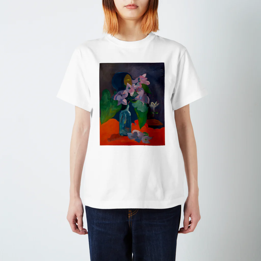 世界美術商店の花と偶像のある静物 / Still Life with Flowers and Idol Regular Fit T-Shirt