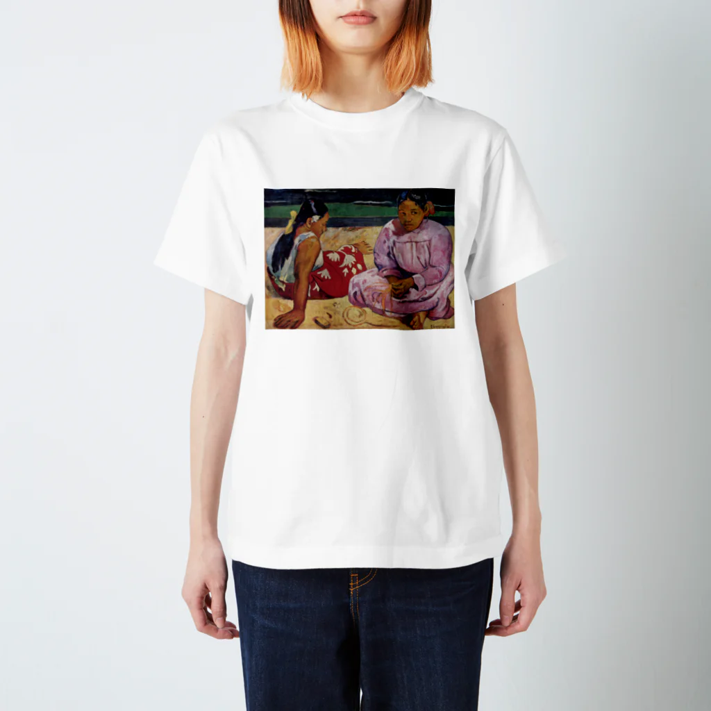 世界美術商店のタヒチの女(浜辺にて) / Tahitian Women on the Beach Regular Fit T-Shirt