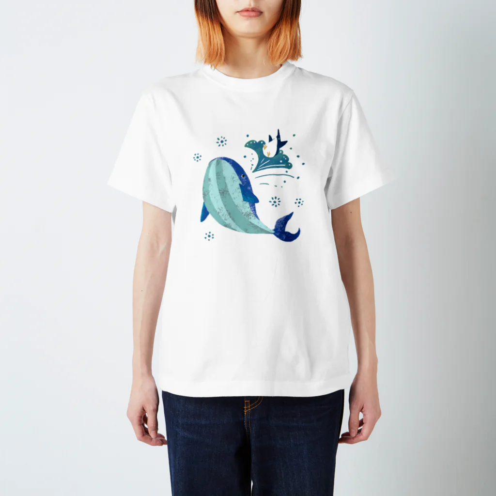 kotkotriのペンギンとクジラ Regular Fit T-Shirt