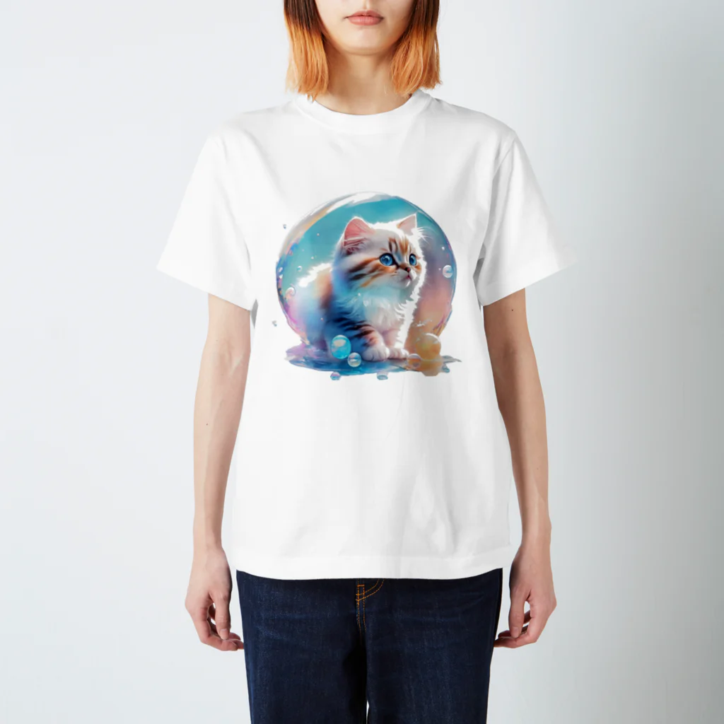 aianimalartyamaのしゃぼんねこa Regular Fit T-Shirt