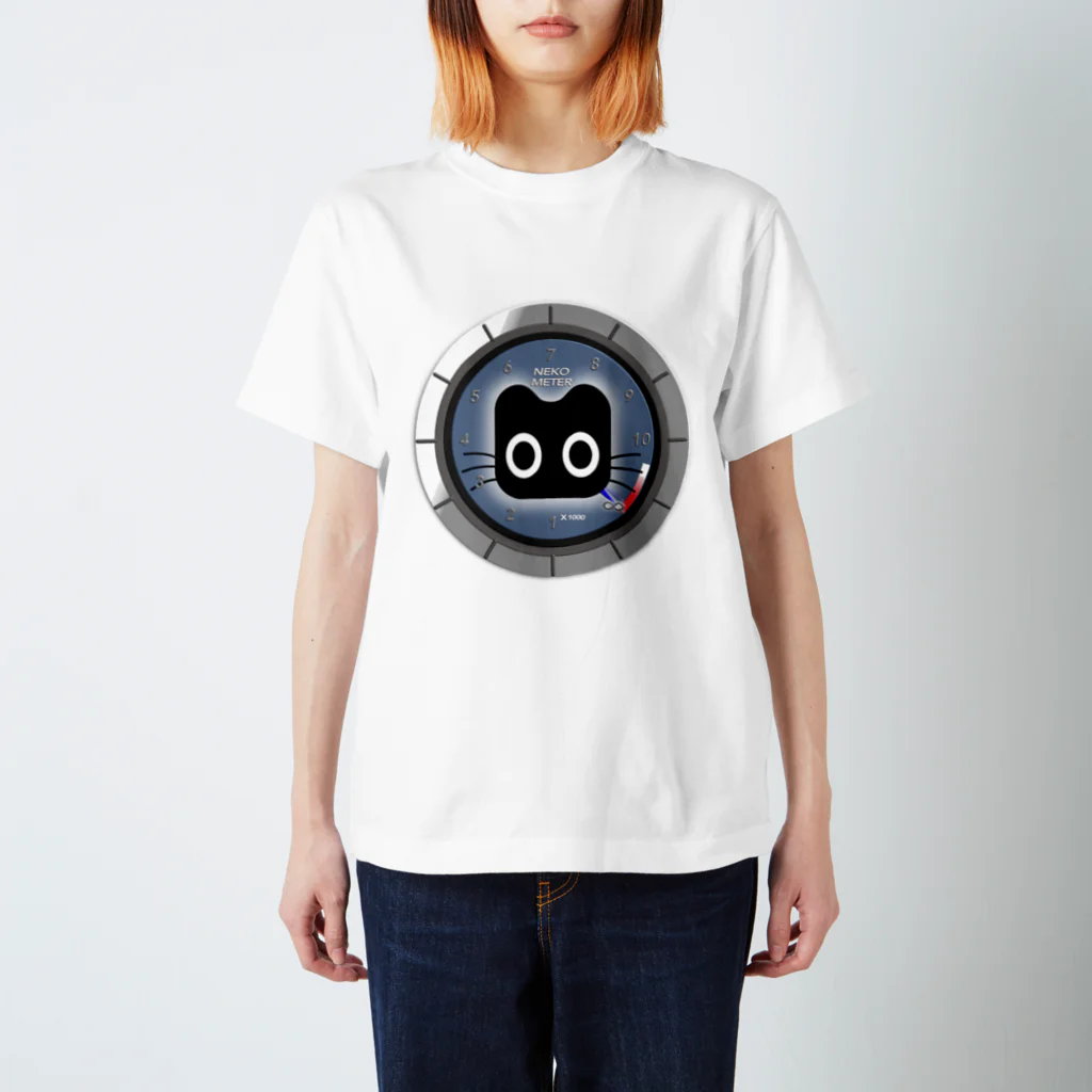 Suzutakaのくろねこクロル（NEKO METER） スタンダードTシャツ