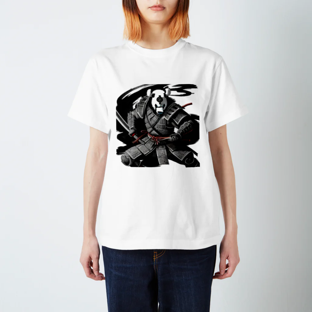 Anarchy LのWABISABI Samurai Animals Panda スタンダードTシャツ