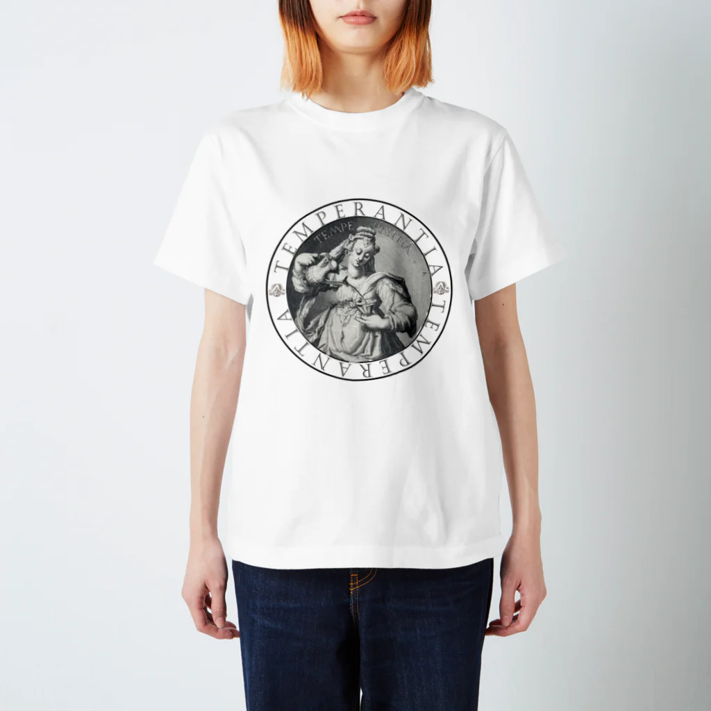 PALA's SHOP　cool、シュール、古風、和風、のTEMPERANTIA.（不変） Regular Fit T-Shirt