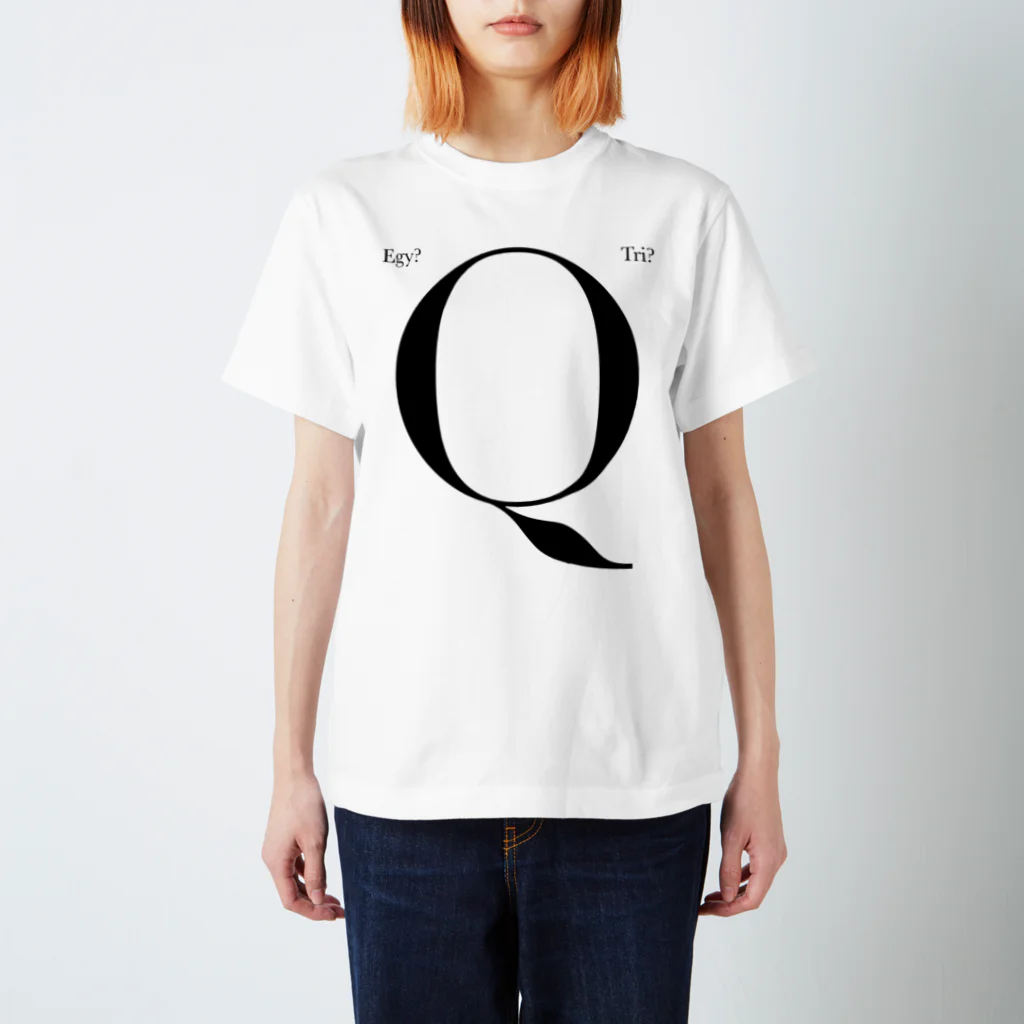 Egyptian TriangleのET "Q" BLK スタンダードTシャツ