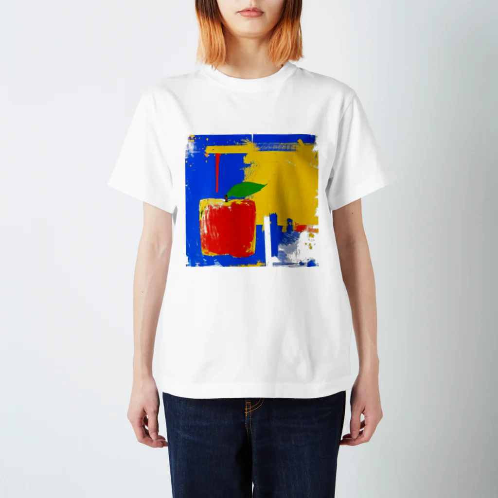 にょんのTシャツ屋さんのりんごアート スタンダードTシャツ