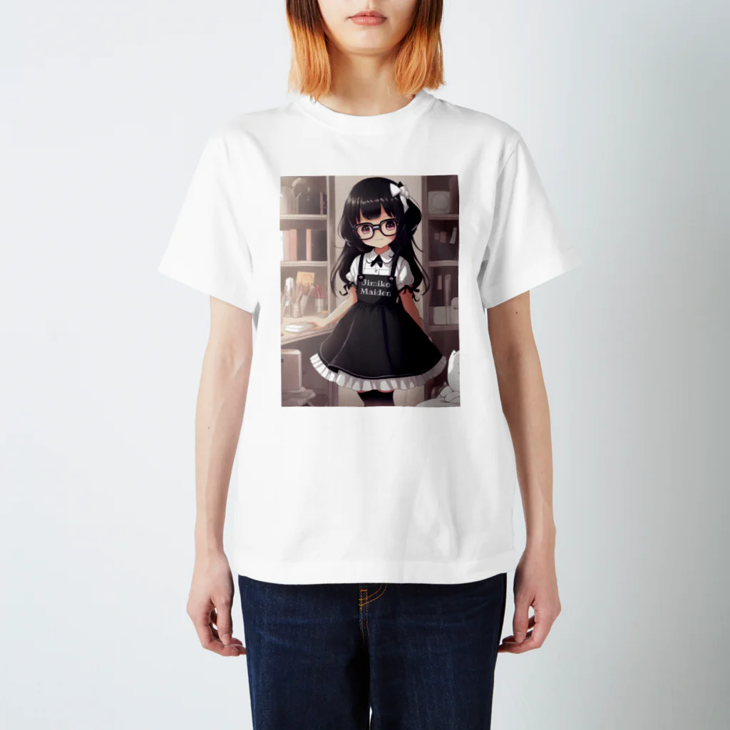 Jimiko Maiden (ジミコメイデン)の【Jimiko Maiden】お部屋の中の地味子メイド Regular Fit T-Shirt