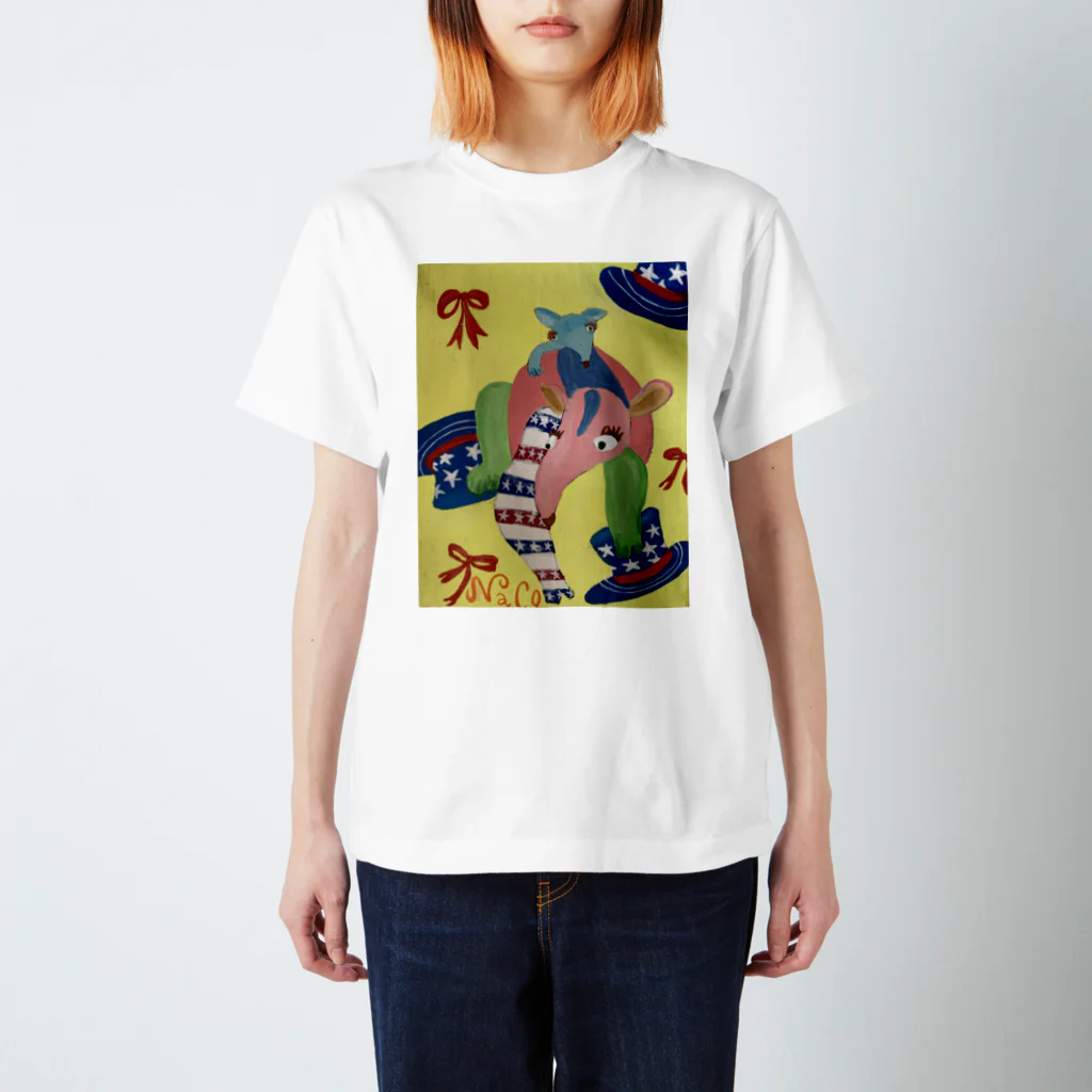 nacosuのアリクイ君わーるでぃ～　America スタンダードTシャツ