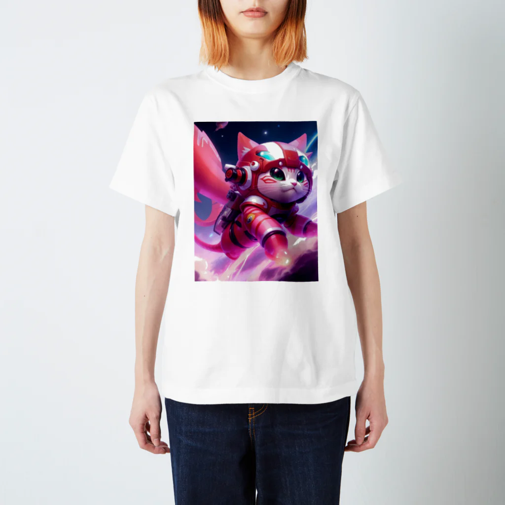 brand-new-cat-worldの大気圏に突入するにゃ！ Regular Fit T-Shirt
