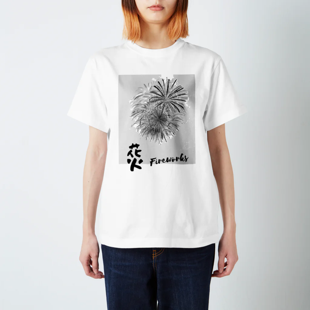 SAMURAI_JPの花火Fireworks（ブラック） スタンダードTシャツ