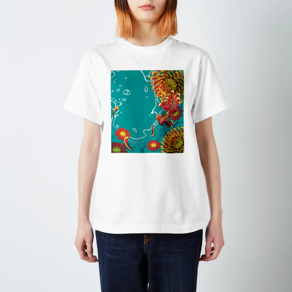 金魚堂の菊金魚-★ スタンダードTシャツ