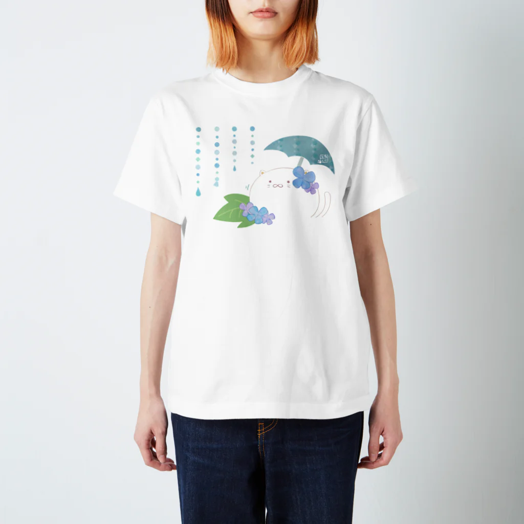 ねこふく茶屋の雨のかほり スタンダードTシャツ