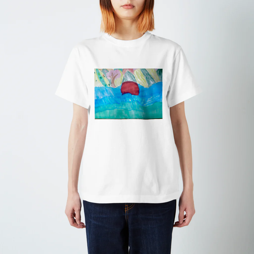 Ｋ家のおみせの夕陽と山と海 Regular Fit T-Shirt