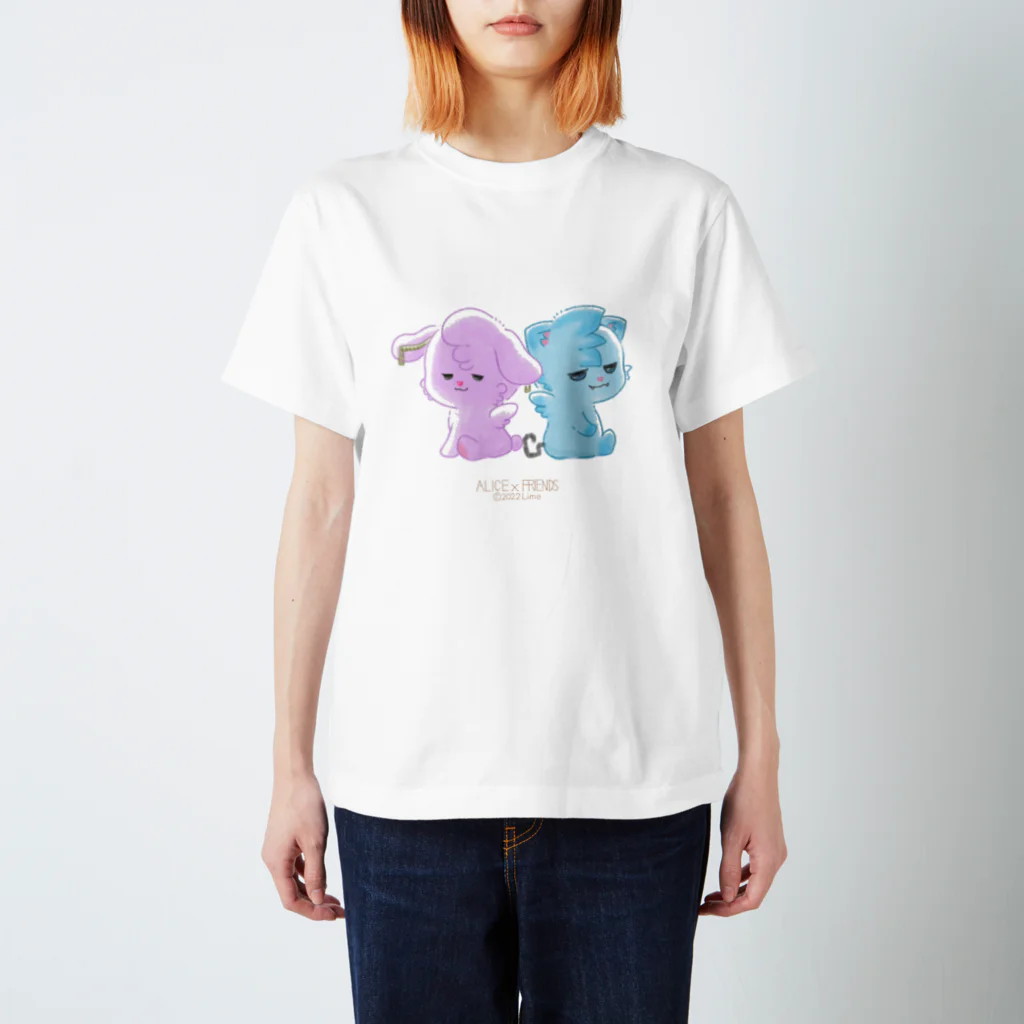 アリス×フレンズのアリス×フレンズ ジッパー インテロ スタンダードTシャツ