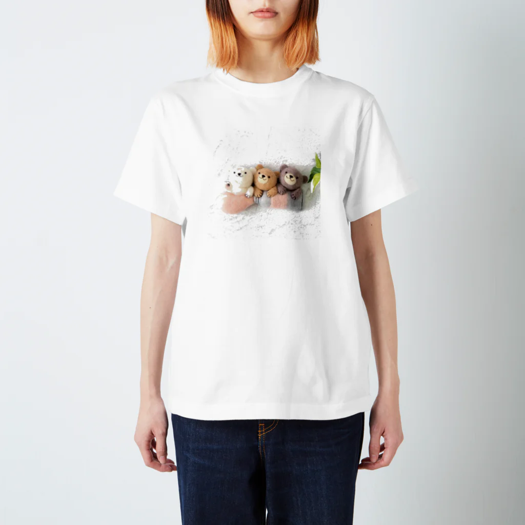 kumamia（くまみあ）のくまの3兄弟（絵の具） Regular Fit T-Shirt