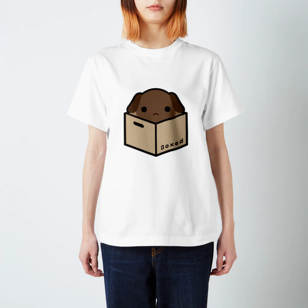 ツギハギ ニクの【Boxed * Dog】カラーVer スタンダードTシャツ