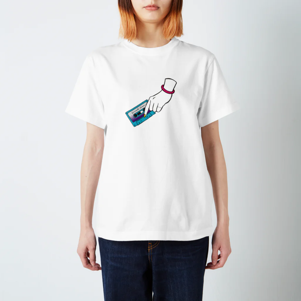 Mi-CRAFTWORKSのミックステープを君に　ブルー Regular Fit T-Shirt