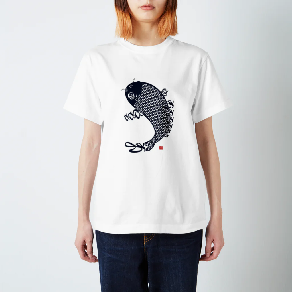 戯筆 zarefudeの鯉 Regular Fit T-Shirt