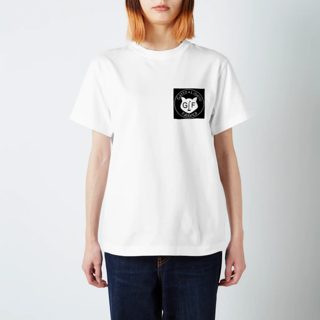 GattoLibero_FabbricaのGattoLiber Fabbricaマルロゴ Regular Fit T-Shirt