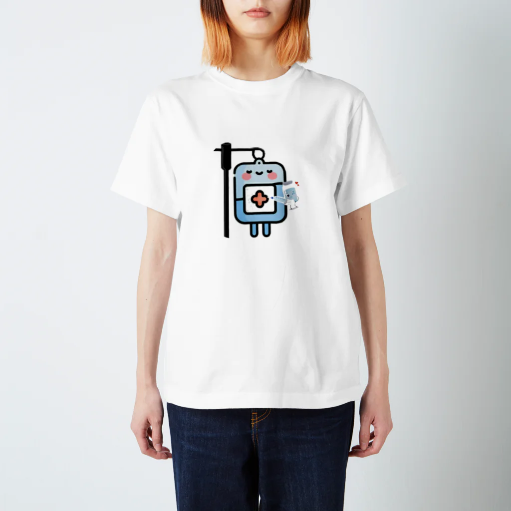 Picchan-with-rare-diseaseの点滴ちゃん スタンダードTシャツ