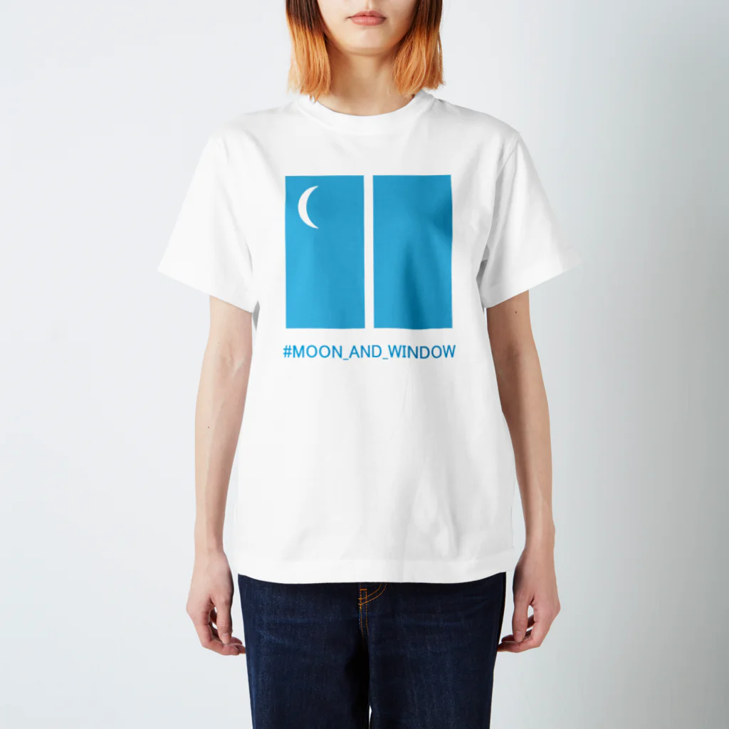 染島@メタバース書店員&パワポ絵描き/NFT毎週月曜19時list!!の＃MOON_AND_WINDOW Regular Fit T-Shirt