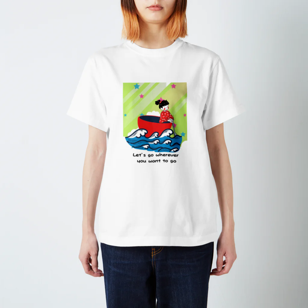 馬SUKI屋の子どもには旅を スタンダードTシャツ