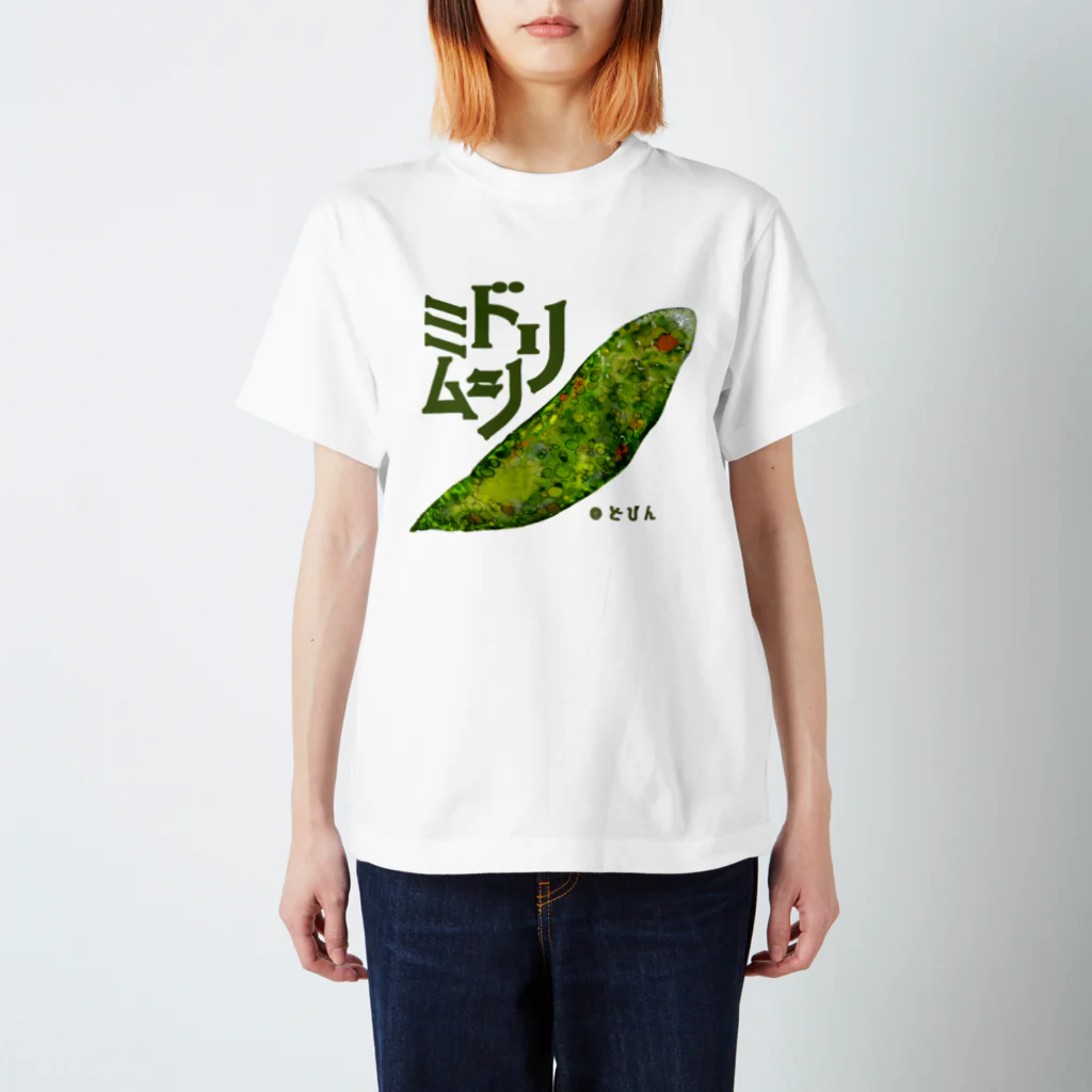 どびんの『菌玉』シリーズ第３弾　ミドリムシ スタンダードTシャツ